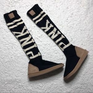 VS LOVE PINK Mukluk Knit Slipper Boots